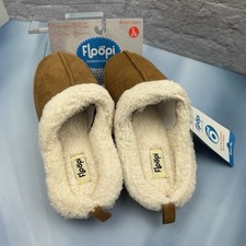 Floopi Womens Indoor Outdoor Lined Clog Slippers Memory Foam Chestnut Lg 9