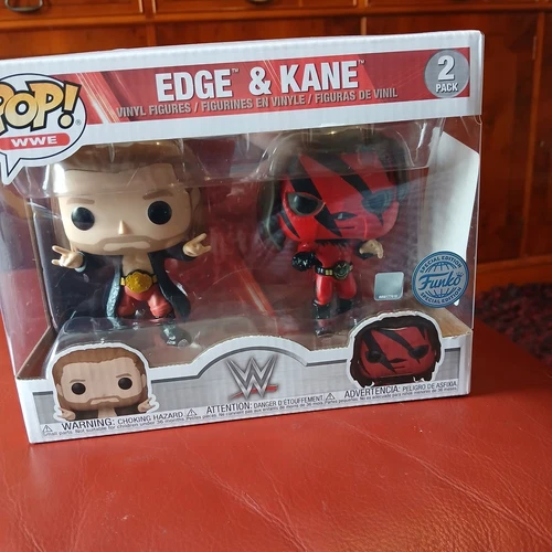 Funko Pop! Vinyl WWE Edge and Kane 2 Pack Special Edition Rare AEW Champion NEW