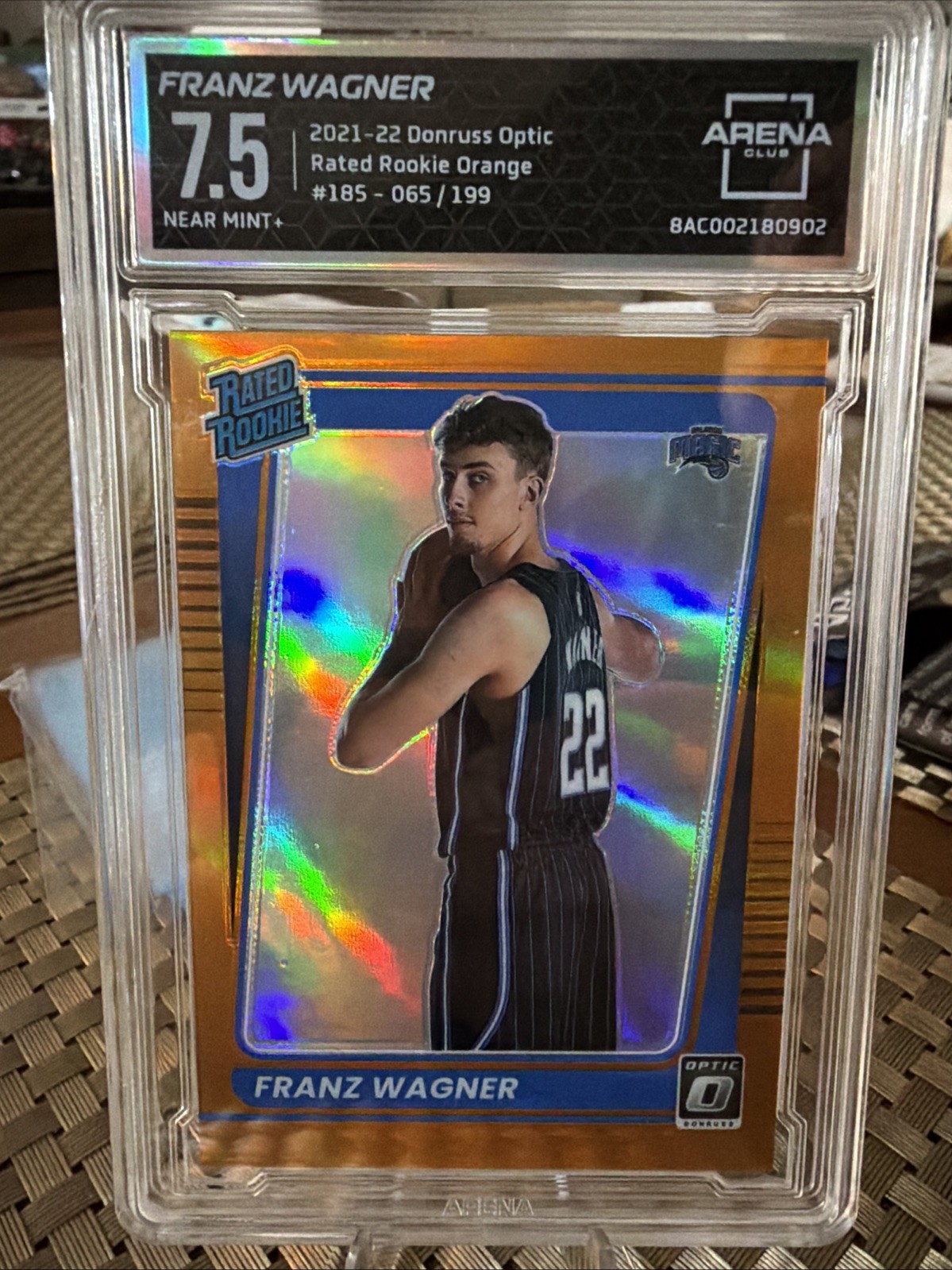 2021-22 Panini Donruss Optic - Rated Rookie Franz Wagner #185 Orange Prizm /199