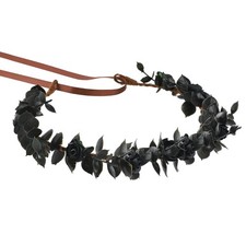 Black Fairy Flower Crown, Handmade Gothic Floral Headpiece