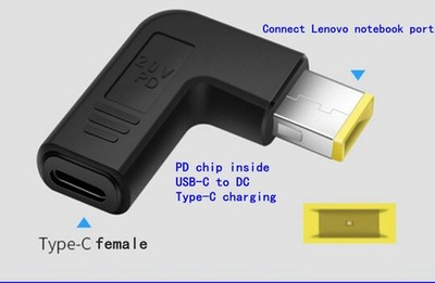 USB Type C to DC Plug Adapter for   Notebook Yellow Charger Max. PD20V 65W *uq