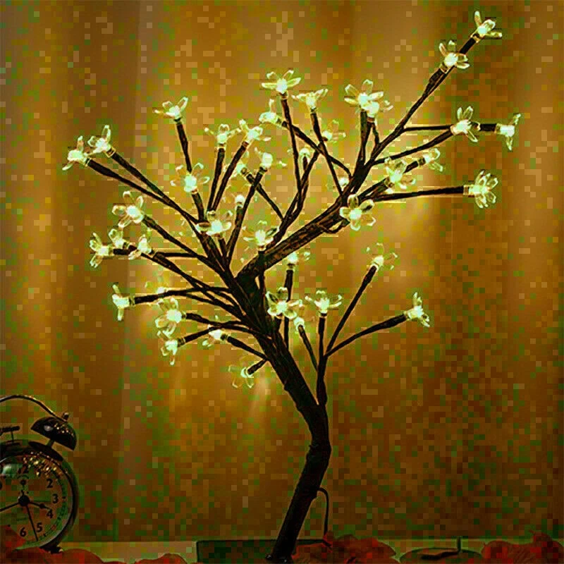 48 LED Cherry Blossom Tree Branch Lamp Light Home Table/Desk DIY Decoration
Opens in a new window or