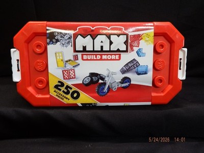 MAX BUILD MORE PREMIUM BUILDING BRICKS ACCES & WHEELS SET 250 pcs-NIB-C362
