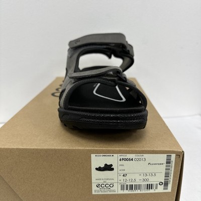 ECCO 690054 - Steel 02013 - 3 Strap Hiking Walking Sandal - Men's 13 - 13.5 US