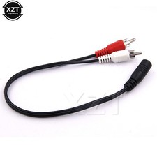 3.5mm Female to 2 RCA Male Audio Adapter Cable Stereo AUX Y Splitter