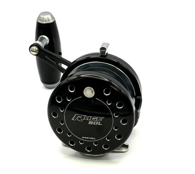 Original Maxel Rage 90L Lefty Lever Drag Reel Black/Light Gray Free Shipping