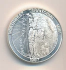 1987 NWT NORTHWEST TERRITORIAL MINT 1 ONE TROY OUNCE 999 SILVER ROUND