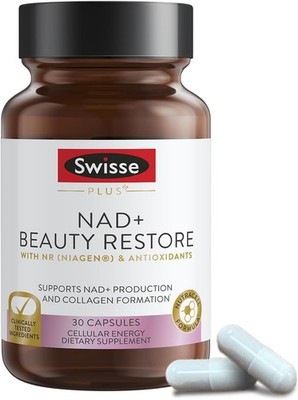 Swisse Plus NAD+ Beauty Restore | NAD+ Supplement | 30 Servings EXP:04/2027