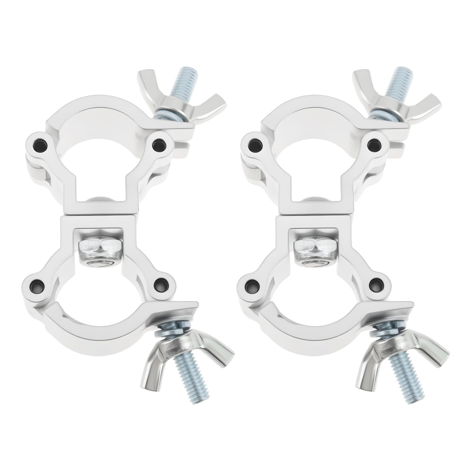 Collier de serrage pivotant alu double anneau pour raccord de tube de tente