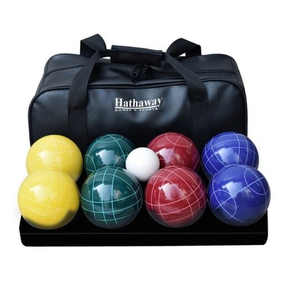 Hathaway Deluxe Bocce Ball Set - Tournament Quality Resin, Nylon Case