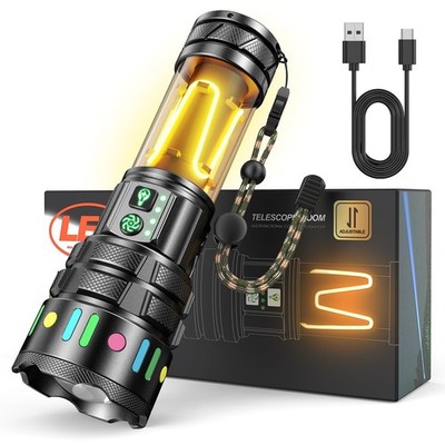 Rechargeable Flashlights High Lumens 10000, Super Bright LED Flash Light Long...