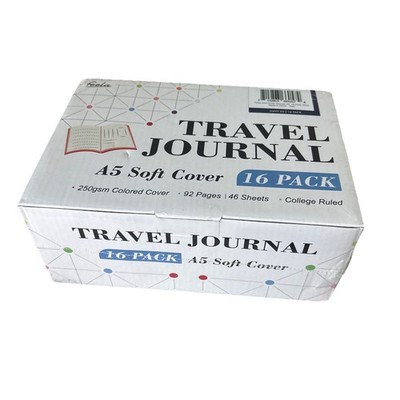 Feela A5 Soft Cover Travel Journal 16 Pack Navy Color College Ruled