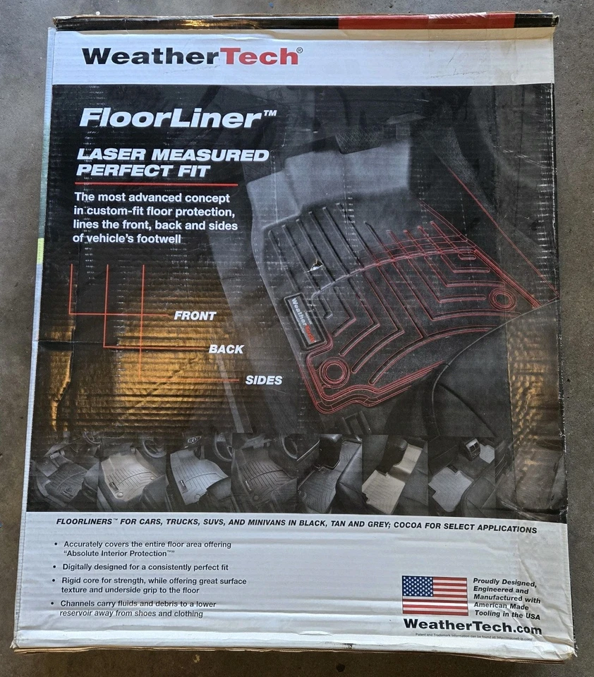 Forro de piso WeatherTech para Mitsubishi Outlander Sport 2011-2024 primera fila negro *NUEVO Foto 2 de 4