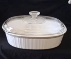 Vintage Corning Ware F-2-B Covered Casserole Dish 2.8 Liter w/Glass Pyrex Lid
