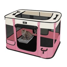 Foldable Pet Kitten Playpen, Upgrade Waterproof Portable Cat Dog Playpen Kenn...