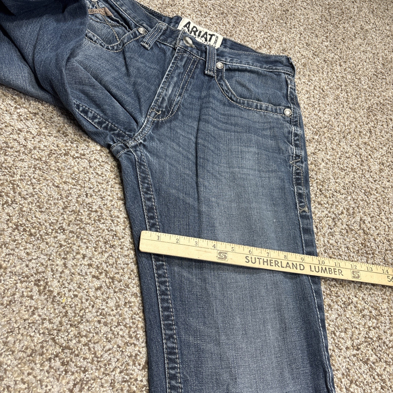 Ariat Mens M5 Slim Straight Denim Jeans Western 30/34 Fits 29 X 33 - View 12