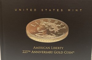 American Liberty 225th Anniversary Gold Coin BOX/COA/ (NO COIN)