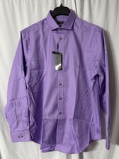 NWT Calvin Klein 80s Two Ply Mens Slim Fit Non Iron Long Sleeve Dress Shirt 17