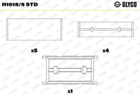 Glyco Kurbelwellenlager H1018/5 STD FüR CitroËN Passend FüR Fiat Ford