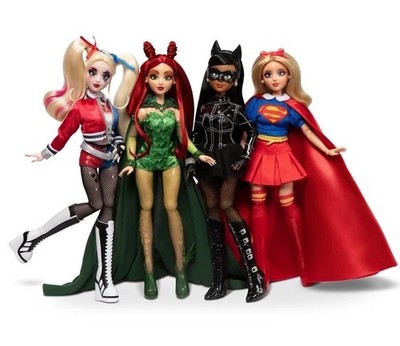 DC Comics Super Villains Dolls Supergirl Harley Quinn Poison Ivy Catwoman 4PK
