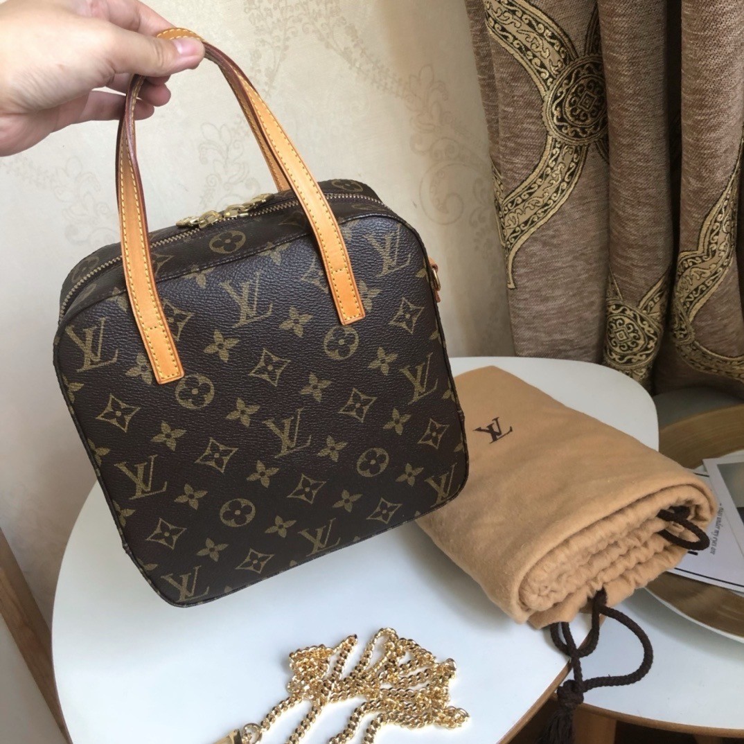 Louis Vuitton Spontini Monogram Handbag Shoulder Bag 2Way Brown | eBay
