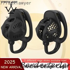 2025 NEW Anchor Design Male Chastity Device Breathable Cage 4 Rings Bondage Men
