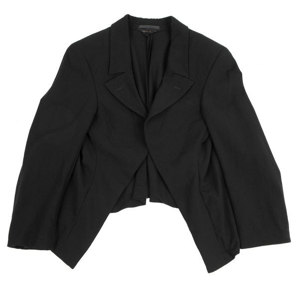 COMME des GARCONS wool buttonless short jacket bl… - image 2