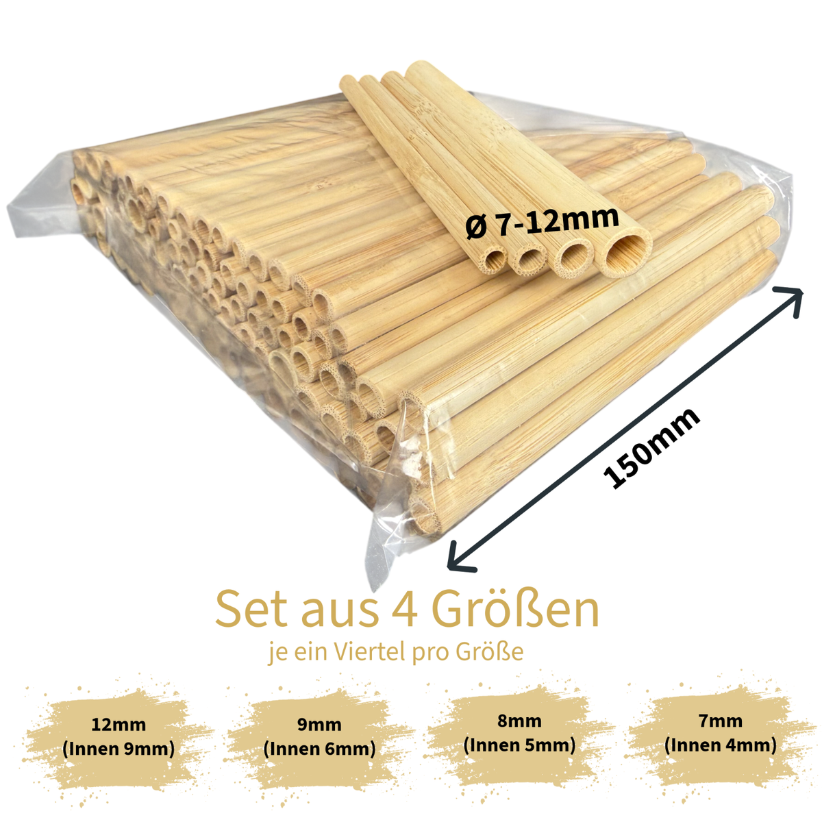 Bambus-Nistrhren fr Wildbienen, 7-12mm Durchmesser, 150mm Lnge | eBay.de