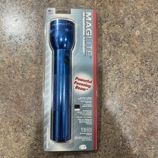VTG Maglite Incandescent 2-Cell D Flashlight Blue S2D116  Made in USA