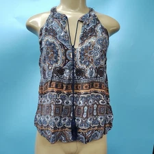 Elodie Women's Junior Floral Sleeveless Blouse - Size M