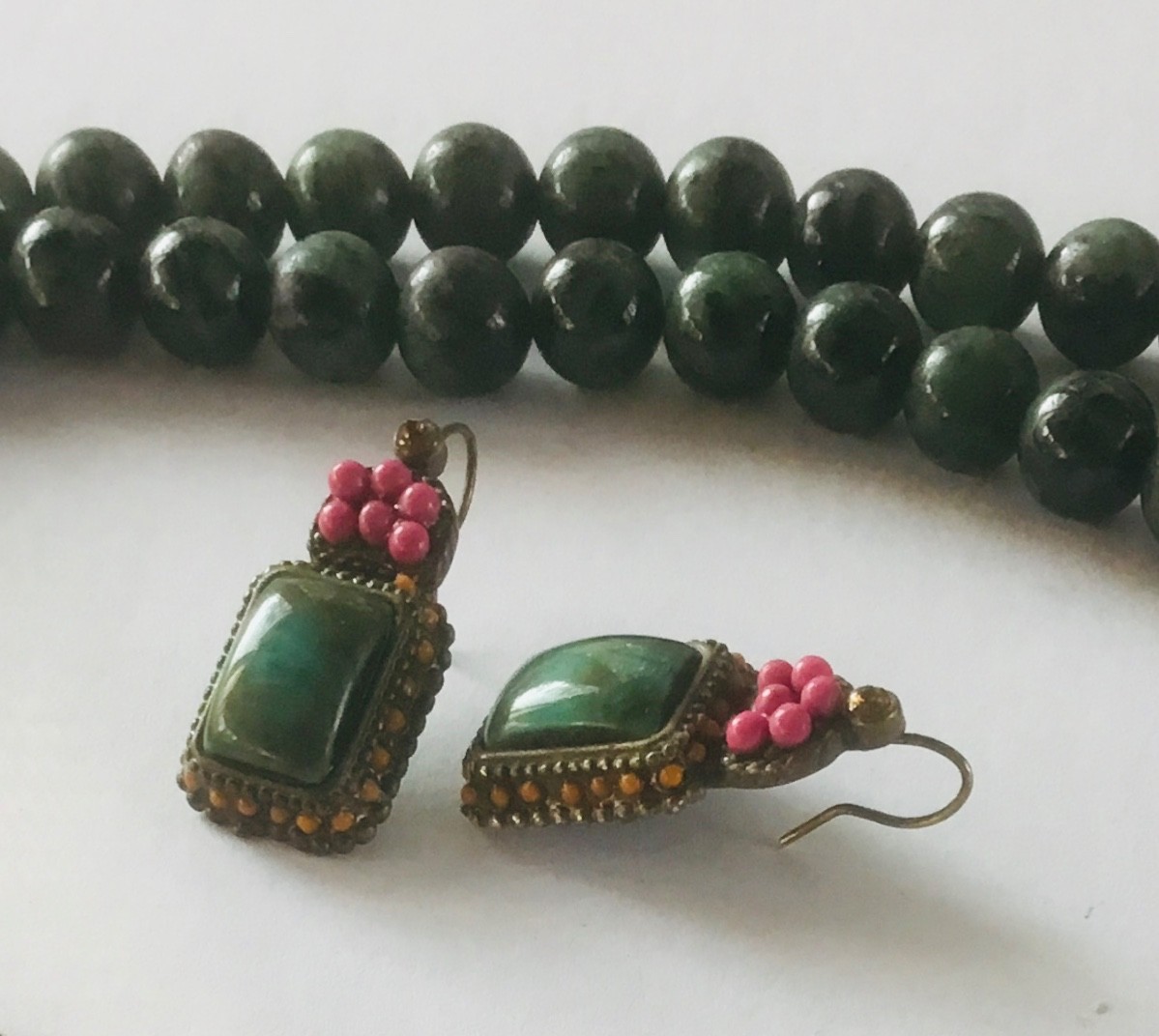 Vintage Ruby Zoisite Sterling Silver Pendant Neck… - image 3