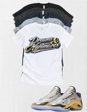 Lebron 23 Dreams Nightmares Metallic Matching T-Shirt Custom Sneaker Match Tee
