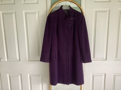 Precis Petite ladies coat size 10 Mauve. wool/cashmere blend