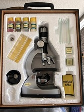 1970s Tasco Deluxe Model 972 50x-750x Microscope Kit Missing Parts AS IS