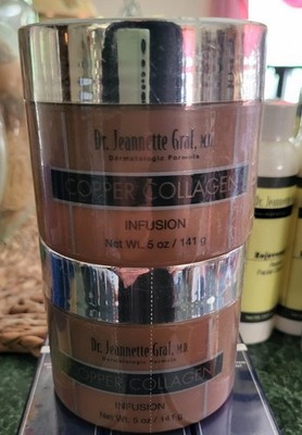 Two Jars Dr. Jeannette Graf M.D. Copper Collagen Infusion 5 oz Sealed