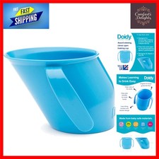 Blue Toddler Free Flow Cup - 3+ , Dishwasher Safe, Ideal for Weaning