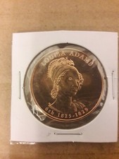 1 LOUISA ADAMS 6th Spouse US USA MINT Bronze Copper Coin Medal Sealed Mylar NEW!