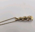Vintage 14k Gold Necklace With 3 Tier Diamonds — photo 7