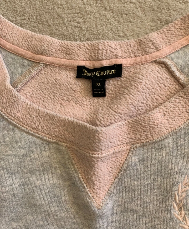 Juicy Couture Mujer Junior Niñas Gris Rosa Polar Pijama Conjunto Parte Superior Inferior Talla XL Foto 3 de 4