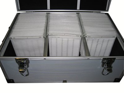New 510 CD DVD Silver Hard Case Media Storage Holder w/ Hanger Sleeves ...