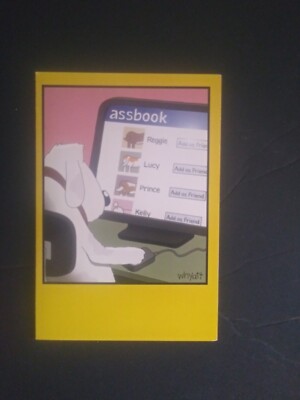 Funny Tim Whyatt Happy Birthday Friend Greeting Card Dog Assbook