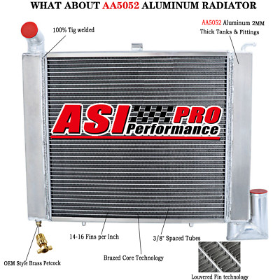 3Row Aluminum Radiator For 1962-72 Chevy Corvette Small Block 5.3L 5.4L 5.7L V8