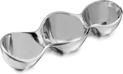 Nambe Triple Condiment Server, Alloy Metal - Silver