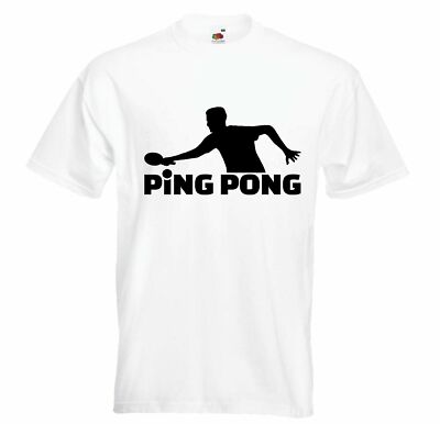 T-Shirt PING PONG - TISCHTENNIS - TISCHTENNISSCHLÄGER - TISCHTENNISPLATTE -