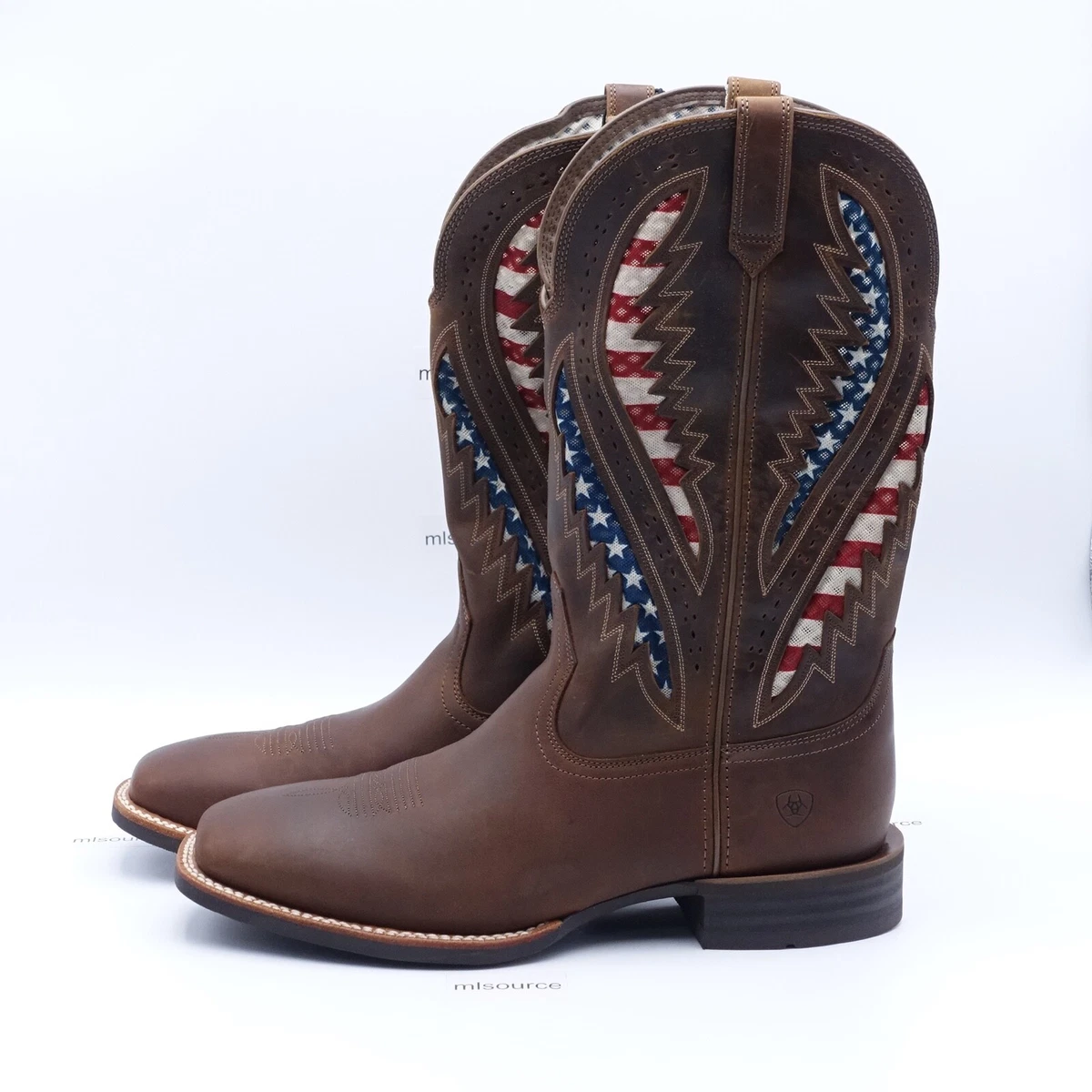 Size 15 Men s Ariat Quickdraw Venttek USA Flag Western Boots
