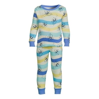 Baby Shark Toddler Girls' Snug-Fit Piece Pajama Set, Multicolor Size 12M 