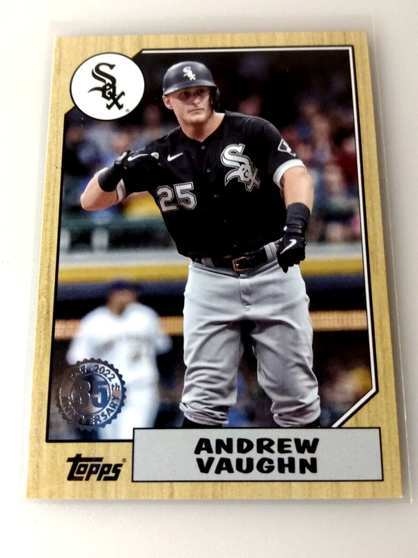 Andrew Vaughn 2022 Topps Series 1 1987 35th Anniversary #T87-75 White Sox