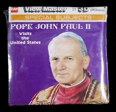 POPE JOHN PAUL II VISITS THE UNITED STATES View-Master K90 3 Reel Packet NEW