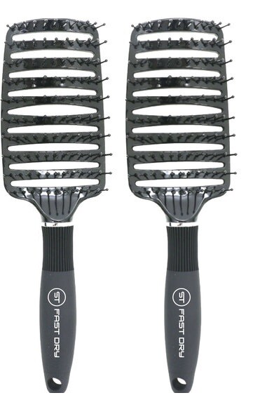 2 pack smart tech fast dry wet epic quick dry detangle brush black /vented