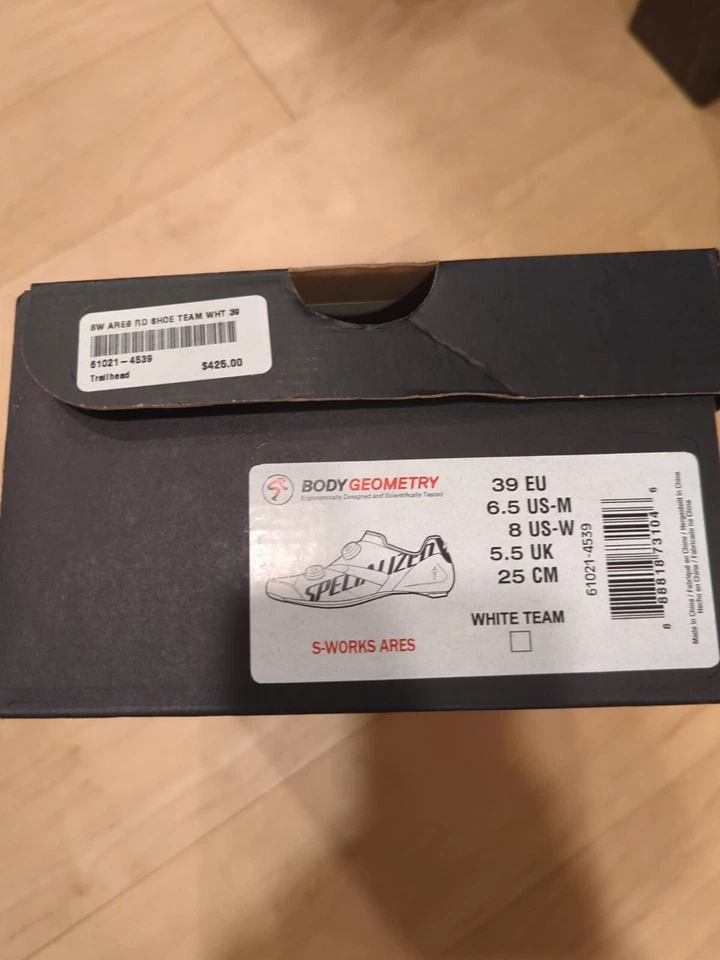 Sapato de Estrada Specialized S-Works SW Ares - Equipe Branco/Preto - Tamanhos 39 - Imagem 3 de 4